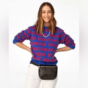 Clare V. Discotheque Crew Neck Wool Sweater Size M NWT